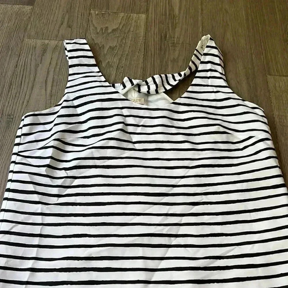 🔥j.crew🔥 | Dark  navy blue and white horizontal striped dress - Picture 4 of 12